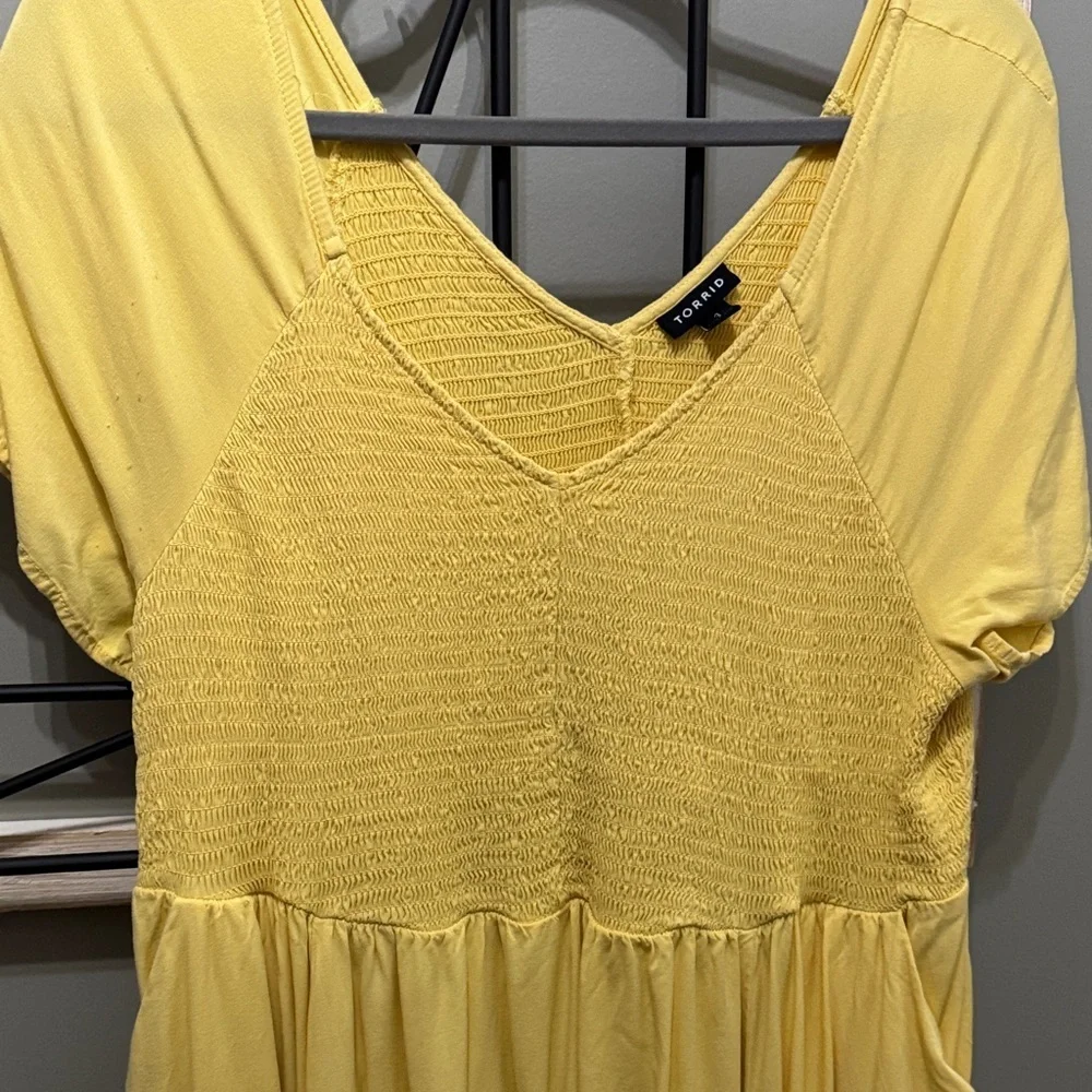 Torrid Sunny Yellow Short Sleeve Dress 3 - Picture 6 of 15